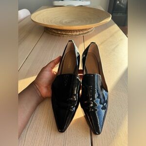 Calvin Klein Black Patent Flats